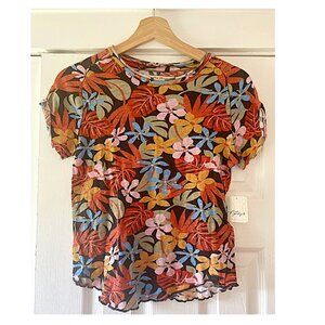 Free People We The Free T-Shirt Boho Floral Be My Baby Tee Size Medium